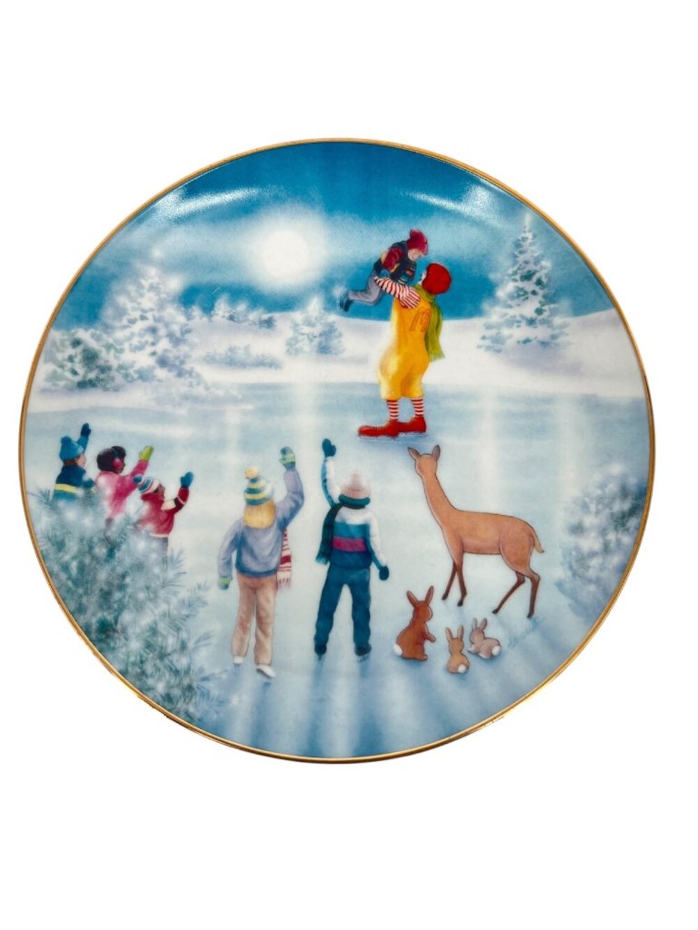 Ronald McDonald Ice Skate Winter Vintage 1984 Limited Edition Collectible Plate